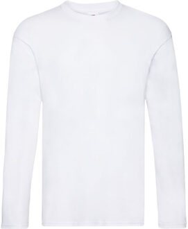 Fruit of the Loom Heren R T-Shirt met lange mouwen (Wit) - maat L