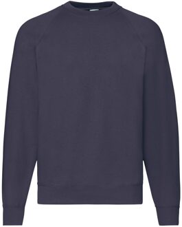 Fruit of the Loom Heren Raglan Mouwen Belcoro® Sweatshirt (Donker Marine) - maat XL Blauw