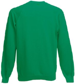 Fruit of the Loom Heren Raglan Mouwen Belcoro® Sweatshirt (Heather Groen) - maat S