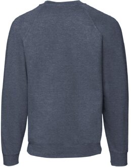 Fruit of the Loom Heren Raglan Mouwen Belcoro® Sweatshirt (Heather Marine) Donkergrijs