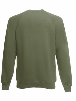 Fruit of the Loom Heren Raglan Mouwen Belcoro® Sweatshirt (Klassiek Olive) Groen - XL