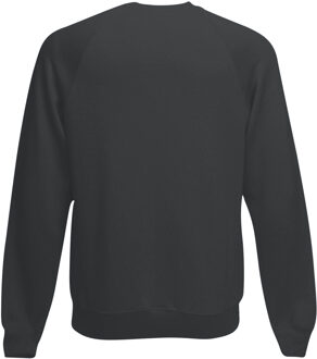 Fruit of the Loom Heren Raglan Mouwen Belcoro® Sweatshirt (Licht Grafiet) - maat L Grijs