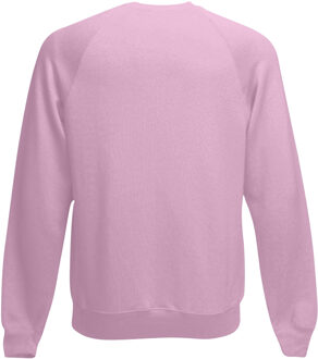 Fruit of the Loom Heren Raglan Mouwen Belcoro® Sweatshirt (Lichtroze) - 2XL