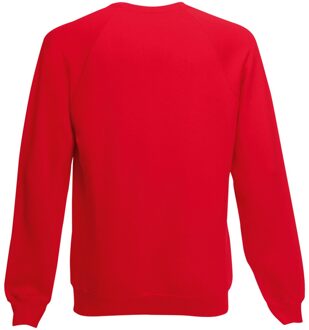 Fruit of the Loom Heren Raglan Mouwen Belcoro® Sweatshirt (Rood) - maat L