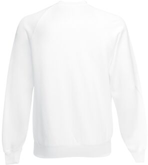 Fruit of the Loom Heren Raglan Mouwen Belcoro® Sweatshirt (Wit) - 3XL