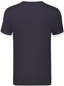 Fruit of the Loom Heren ringer 160 t-shirt Navy