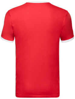 Fruit of the Loom Heren ringer 160 t-shirt Rood - XXXL