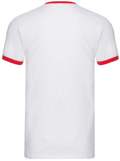 Fruit of the Loom Heren ringer 160 t-shirt Wit - XXXL