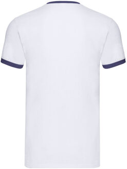 Fruit of the Loom Heren ringer 160 t-shirt Wit - XXXL