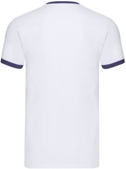 Fruit of the Loom Heren ringer 160 t-shirt Wit