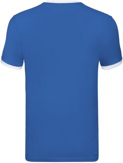 Fruit of the Loom Heren Ringer Contrast T-shirt (Koningsblauw/Wit) Navy/blauw - 3XL