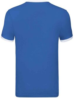 Fruit of the Loom Heren Ringer Contrast T-shirt (Koningsblauw/Wit) Navy/blauw - S