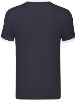 Fruit of the Loom Heren ringer t-shirt Blauw