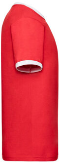 Fruit of the Loom Heren ringer t-shirt - maat XXXL Rood