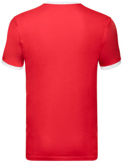 Fruit of the Loom Heren ringer t-shirt Rood - XL