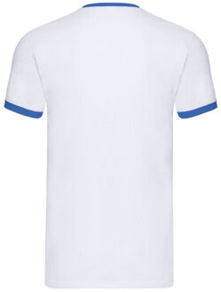 Fruit of the Loom Heren ringer t-shirt Wit - XL