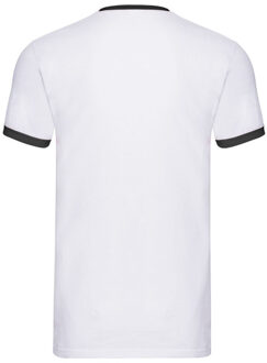 Fruit of the Loom Heren ringer t-shirt Wit