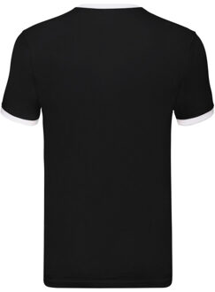 Fruit of the Loom Heren ringer t-shirt Zwart - XXL / XXXL