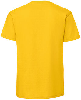 Fruit of the Loom Heren Ringgesponnen Premium T-Shirt (Zonnebloem) - maat S Geel