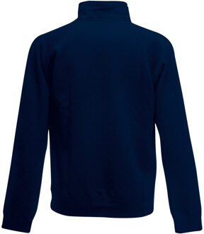 Fruit of the Loom Heren Ritssluiting Neck Sweatshirt (Donker Marine) - maat 4XL Navy