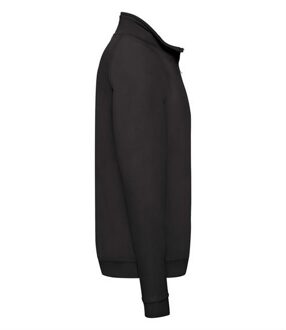 Fruit of the Loom Heren Ritssluiting Neck Sweatshirt (Zwart) - 3XL