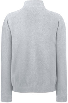 Fruit of the Loom Heren Ritssluiting Nek Sweatshirt Top (Heather Grijs)