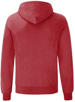 Fruit of the Loom Heren Sweatshirt Met Capuchon / Hoodie (Heather Rood) - maat S Veelkleurig