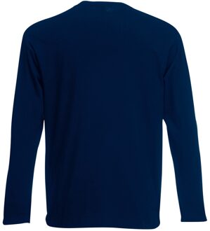 Fruit of the Loom Heren Valuegewicht T-shirt met ronde hals en lange mouwen (Donker Marine) Navy
