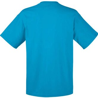 Fruit of the Loom Heren Valuegewicht V-hals, T-shirt met korte mouwen. (Azure Blauw)