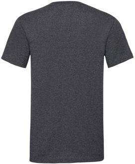 Fruit of the Loom Heren Valuegewicht V-hals, T-shirt met korte mouwen. (Donker Heather) Donkergrijs