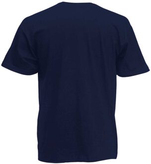 Fruit of the Loom Heren Valuegewicht V-hals, T-shirt met korte mouwen. (Donker Marine) - maat 2XL Blauw