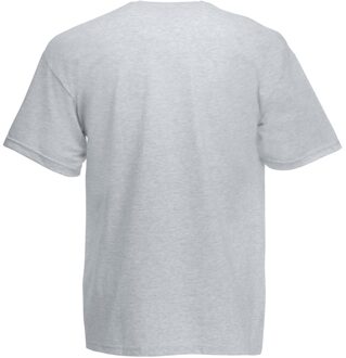 Fruit of the Loom Heren Valuegewicht V-hals, T-shirt met korte mouwen. (Heather Grijs) - maat XL