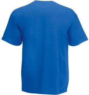 Fruit of the Loom Heren Valuegewicht V-hals, T-shirt met korte mouwen. (Royaal) - maat Blauw