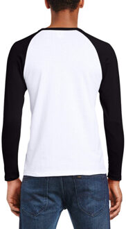 Fruit of the Loom Heren valueweight baseball t-shirt met lange mouwen - maat XXL / XXXL Wit