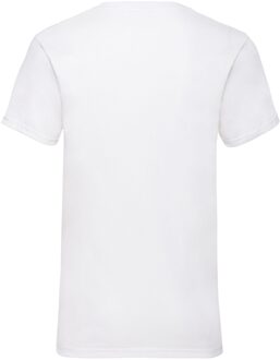 Fruit of the Loom Heren Valueweight Effen V Hals T-shirt (Wit) - maat