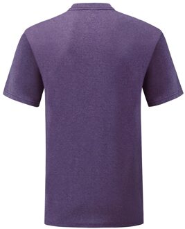 Fruit of the Loom Heren Valueweight Heather T-shirt (Paars) - XL