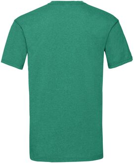 Fruit of the Loom Heren Valueweight Heather T-shirt (Retro Groen) - maat Donkergroen