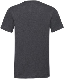 Fruit of the Loom Heren Valueweight Heather V Hals T-shirt (Donkergrijs)