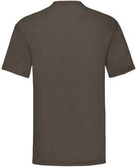 Fruit of the Loom Heren Valueweight T-Shirt (Chocolade) - maat Chocoladebruin