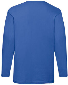 Fruit of the Loom Heren valueweight t-shirt met lange mouwen Blauw - XXXL
