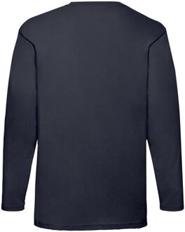 Fruit of the Loom Heren Valueweight T-shirt met lange mouwen (Deep Navy) Blauw - XL