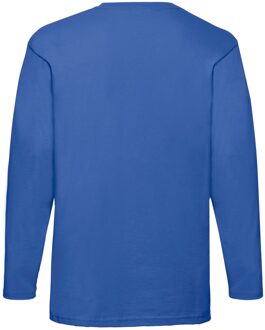 Fruit of the Loom Heren Valueweight T-shirt met lange mouwen (Koningsblauw)