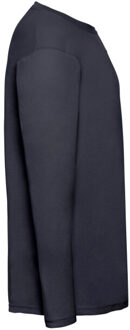 Fruit of the Loom Heren valueweight t-shirt met lange mouwen - maat L Blauw