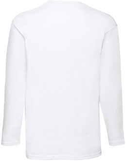 Fruit of the Loom Heren Valueweight T-shirt met lange mouwen (Wit) - maat M