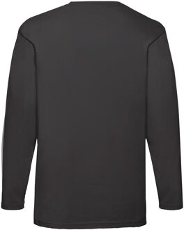 Fruit of the Loom Heren Valueweight T-shirt met lange mouwen (Zwart) - maat M