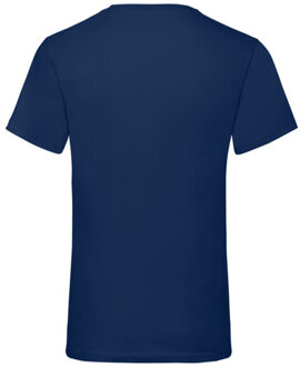 Fruit of the Loom Heren valueweight v neck t-shirt Blauw - 4XL