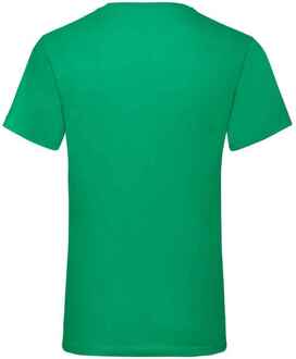 Fruit of the Loom Heren Valueweight V Neck T-shirt (Kelly Groen) - 3XL