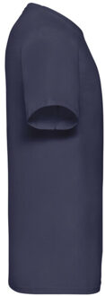 Fruit of the Loom Heren valueweight v neck t-shirt - maat XXXL Blauw