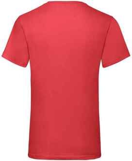 Fruit of the Loom Heren Valueweight V Neck T-shirt (Rood) - maat L