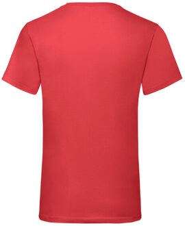 Fruit of the Loom Heren valueweight v neck t-shirt Rood - XXXL